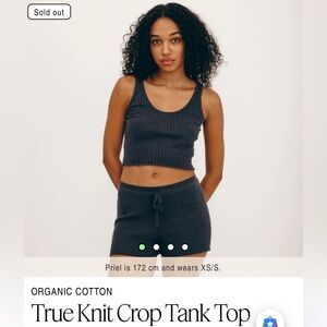 NWT ORGANIC BASICS TRUE KNIT CROP TANK TOP